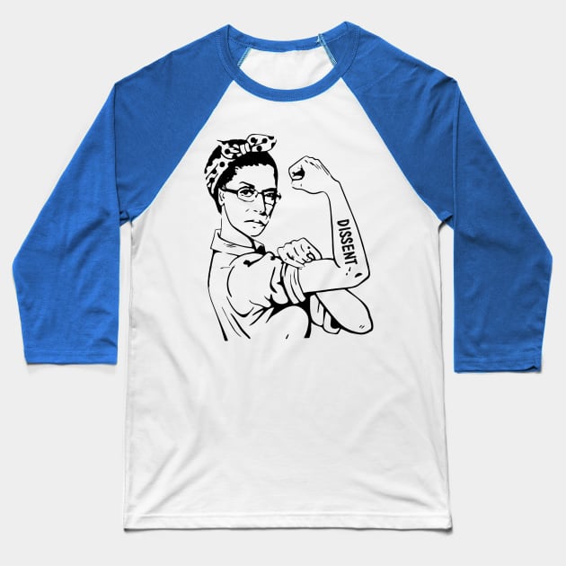 Notorious RBG Baseball T-Shirt by Voices of Labor